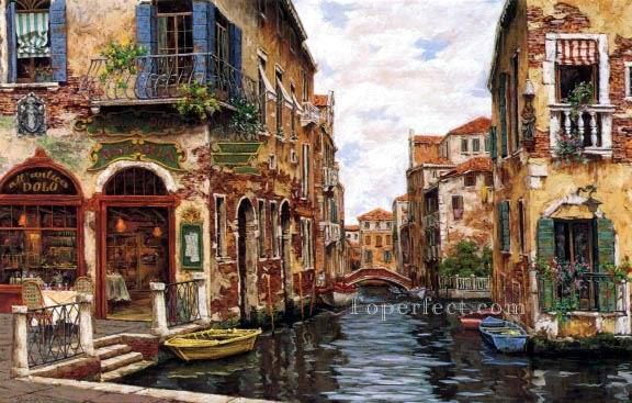 YXJ0309e 印象派ヴェネツィアの風景油絵
